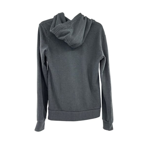 Aviator Nation Vintage-Look Gray Hoodie Rainbow Stripes & Front Zip Closure - Picture 2 of 10